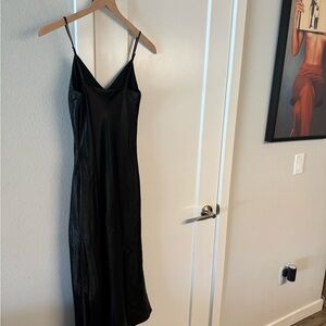 Babaton 2XS Black Slip Dress